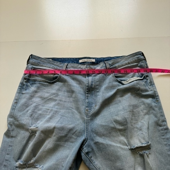 Pacsun slim taper distressed jean 36x32 blue - Picture 5 of 8
